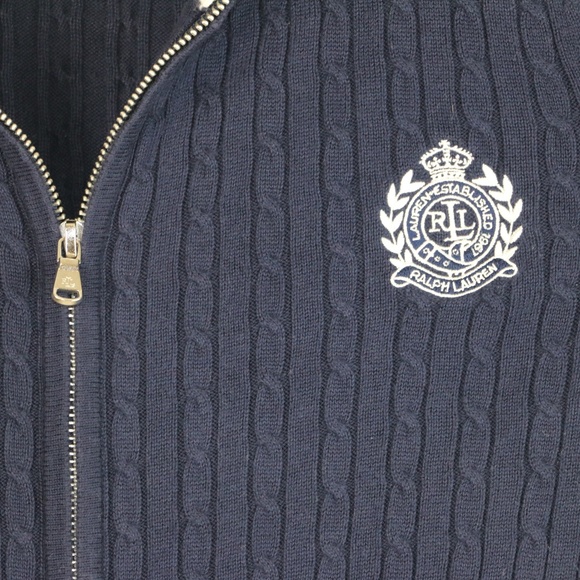 Lauren Ralph Lauren Active Womens Blue Large ZipUp - Picture 2 of 5